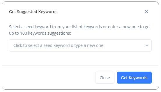 keyword research tool - suggested keywords